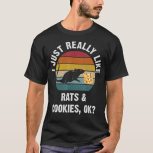 Ich mag Ratten und Cookies einfach witzige Ratten T-Shirt