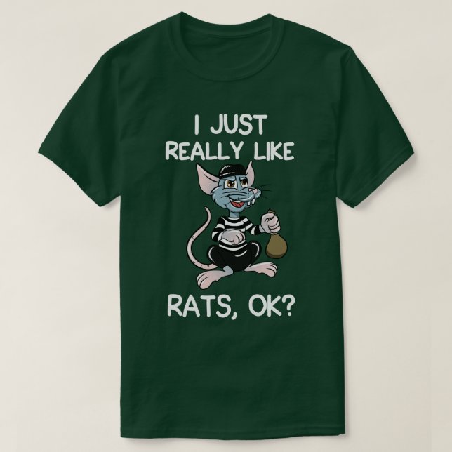 Ich mag Ratten wirklich T-Shirt (Design vorne)