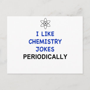 ICH MAG REGELMÄSSIG CHEMISTRIERENDE JOKES POSTKARTE