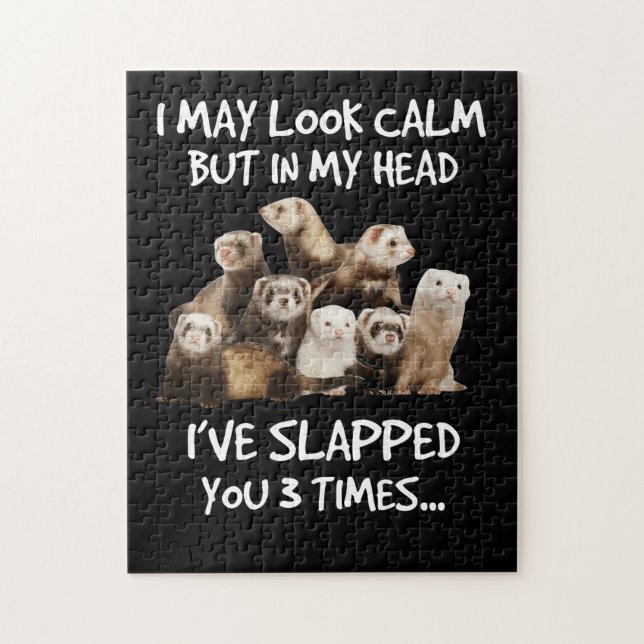 Ich mag ruhig aussehen, aber in meinem Kopf habe i Puzzle (Vertikal)