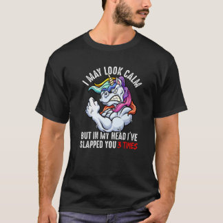 Ich mag ruhig aussehen, aber in meinem Kopf habe i T-Shirt