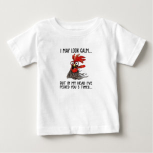 Ich mag ruhig aussehen, aber mein Kopf habe ich di Baby T-shirt