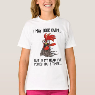 Ich mag ruhig aussehen, aber mein Kopf habe ich di T-Shirt