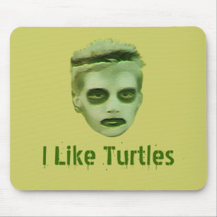 Ich mag Schildkröte-Zombie-Kind Mousepad