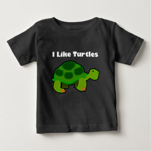 Ich mag Schildkröten - Baby Fine Jersey T - Shirt