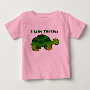 Ich mag Schildkröten - Baby Fine Jersey T - Shirt 