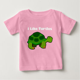 Ich mag Schildkröten - Baby Fine Jersey T - Shirt