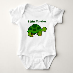 Ich mag Schildkröten - Baby Jersey Bodysuit Baby Strampler