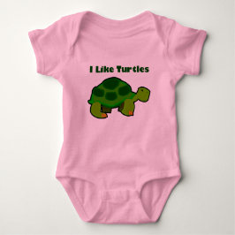 Ich mag Schildkröten - Baby Jersey Bodysuit Baby Strampler
