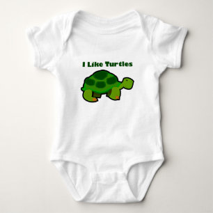 Ich mag Schildkröten - Baby Jersey Bodysuit Strampler
