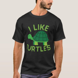 Ich mag Schildkröten Tortoise Sea Animal Funny T-Shirt