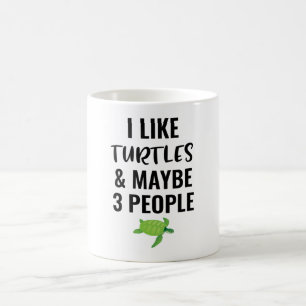 Ich mag Schildkröten und vielleicht 3 Personen Kaffeetasse