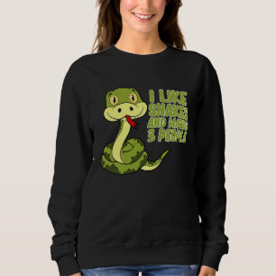 Ich mag Schlangen Reptilien Haustier Reptilienbesi Sweatshirt