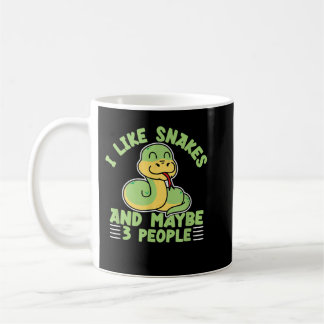 Ich mag Schlangen und vielleicht 3 Leute Reptilien Kaffeetasse