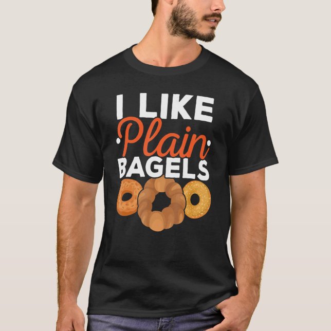 Ich mag Schlichte Bagels Feinschmecker Brot jüdisc T-Shirt (Vorderseite)