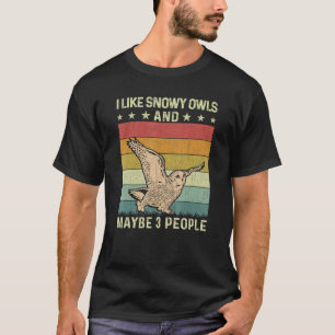 Ich mag Schneeaugen und vielleicht 3 Leute Retro 6 T-Shirt