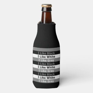 Ich mag Schwarz-weiße und grau gestrichene Gestalt Flaschenkühler
