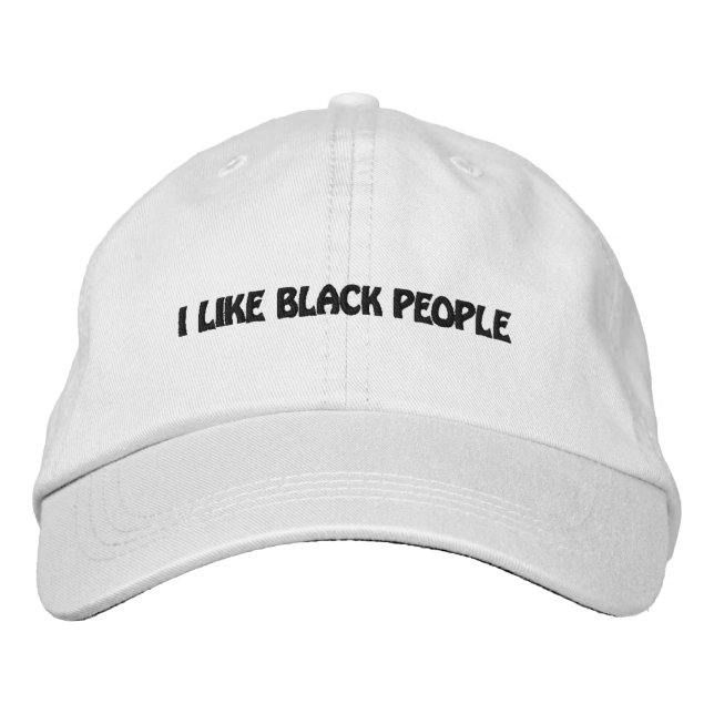 ICH MAG SCHWARZE MENSCHEN BESTICKTE BASEBALLKAPPE (Vorderseite)