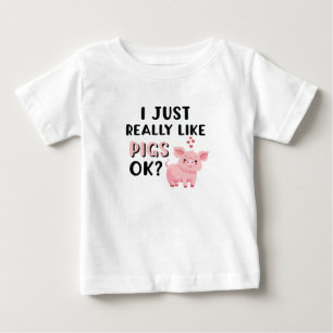 Ich mag Schweine wirklich gut. Baby T-shirt