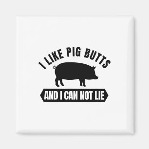 Ich mag Schweineärsche und ich kann nicht lügen Lu Magnet