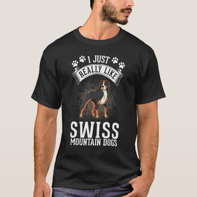 Ich mag Schweizer Hunde wirklich. T-Shirt (Vorderseite)