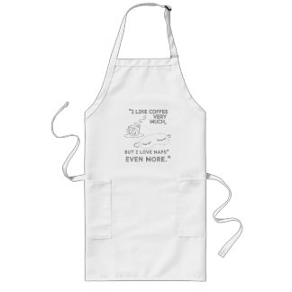 ICH MAG SEHR KAFFEE LANGE SCHÜRZE