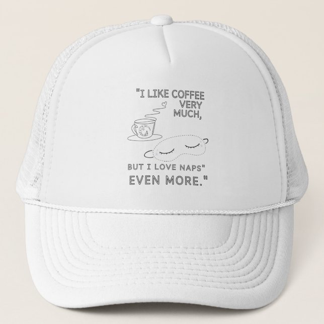 ICH MAG SEHR KAFFEE TRUCKERKAPPE (Vorderseite)