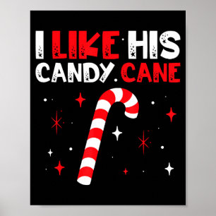 Ich mag sein Candy Cane Paare passende Weihnachten Poster