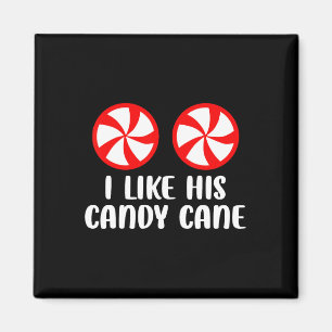 Ich mag seine Candy Cane Fun Weihnachtspaare Match Magnet
