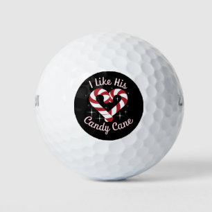 Ich mag seine feinen Cane funny Couples Matching Golfball