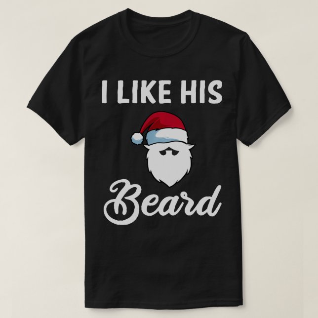 Ich mag seinen Bart für lustige Weihnachtskaffees T-Shirt (Design vorne)