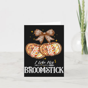Ich mag seinen Besenstiel, er mag meine Kürbis-Paa Karte