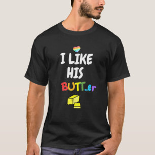Ich mag seinen Butter Gay Boyfriend Pride Unisex T-Shirt