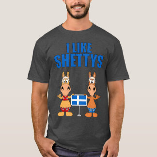 Ich mag Shettys Pferde Pferde Reiten Pferd Pferd f T-Shirt