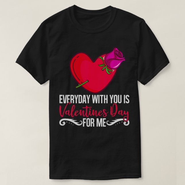 Ich mag Sie Berry viel Glück Valentines Day Liebe  T-Shirt (Design vorne)