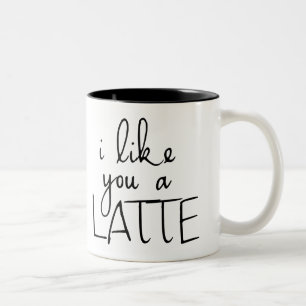 Ich mag Sie ein Latte Zweifarbige Tasse