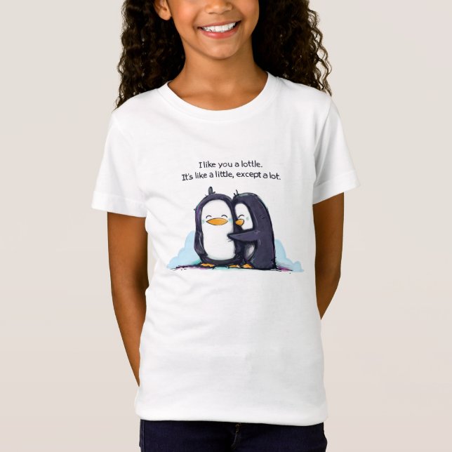 Ich mag Sie ein Lottle Penguins - das T-Shirt des (Vorderseite)
