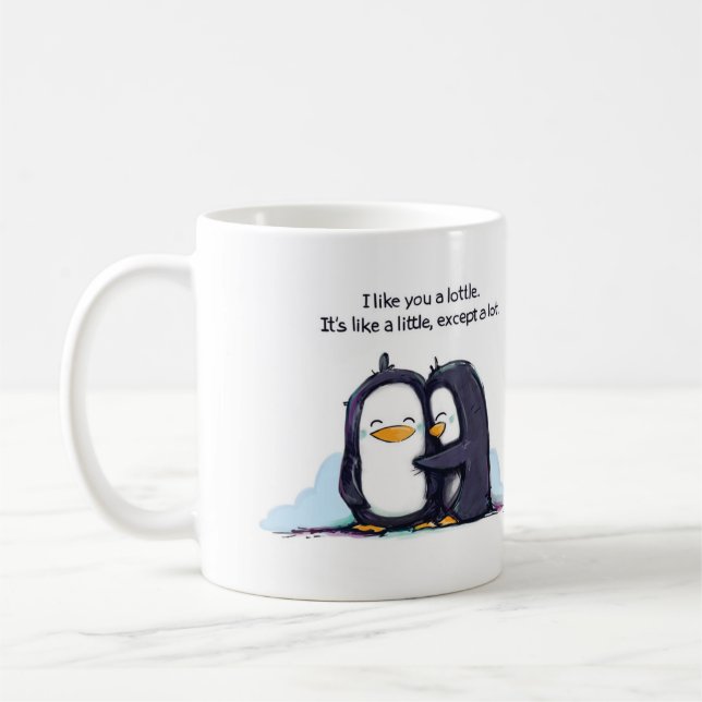 Ich mag Sie eine kleine Pinguine - Tasse (Links)