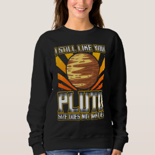 Ich mag Sie noch Pluto Retro Style Space Science 2 Sweatshirt