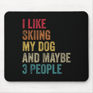 Ich mag Skifahren mit meinem Hund und vielleicht 3 Mousepad