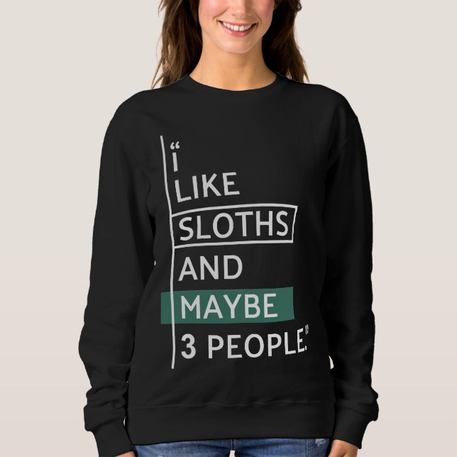 Ich mag Slots und vielleicht 3 Leute Sweatshirt (Vorderseite)