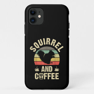 Ich mag Squirrel & Coffee Lustiges Vintage Haustie Case-Mate iPhone Hülle