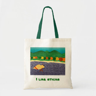 Ich mag Sticks-Tote Bag-Stephen Huneck Tragetasche