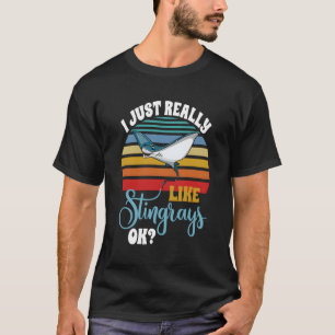 Ich mag Stingrochen sehr gerne als Meereslandschaf T-Shirt