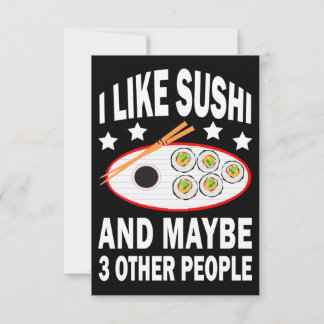 Ich mag Sushis und vielleicht drei andere Leute Dankeskarte