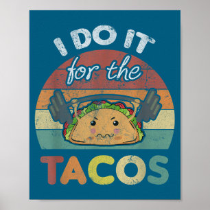 Ich mag Tacos Zitat Spaß Gewichte Poster