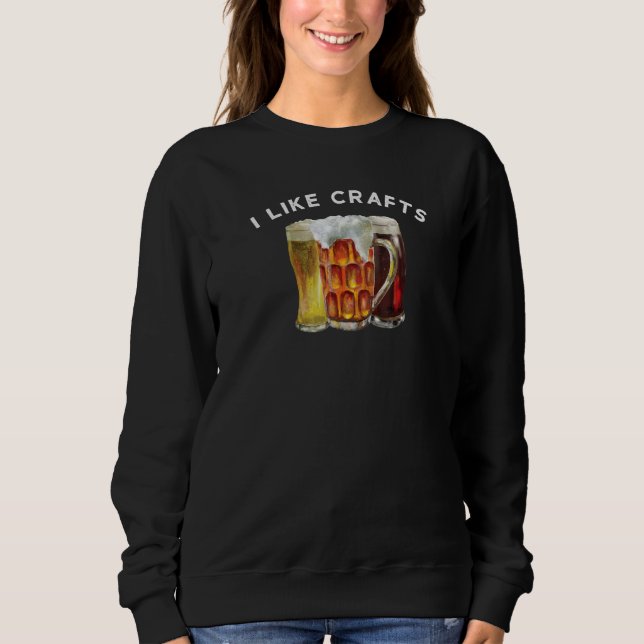 Ich mag Tasse Bierbrauer oben Sweatshirt (Vorderseite)