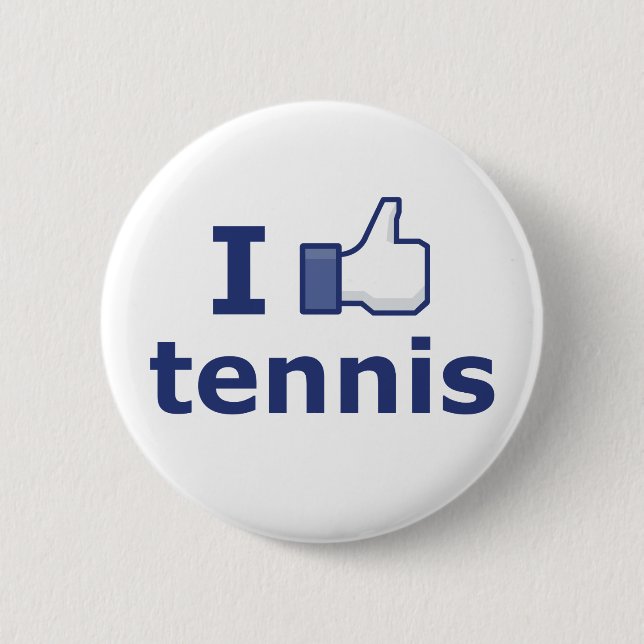 Ich mag Tennis Button (Vorderseite)