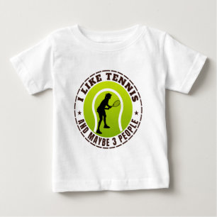 Ich mag Tennis und vielleicht 3 Leute Baby T-shirt