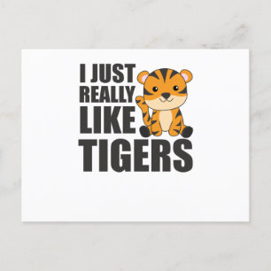 Ich mag Tigers wirklich - Sweet Zoo Animals Postkarte